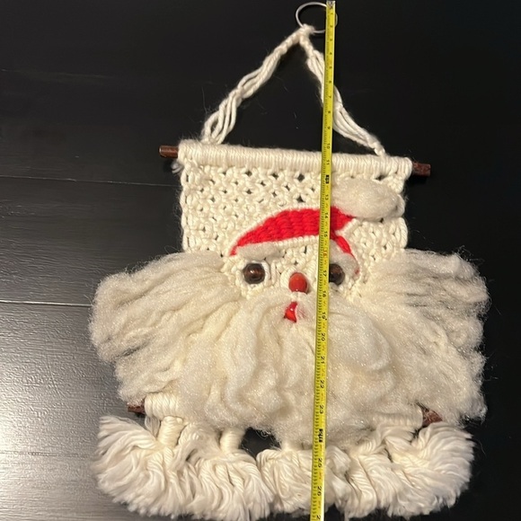 Vintage Macrame Santa - Picture 2 of 5